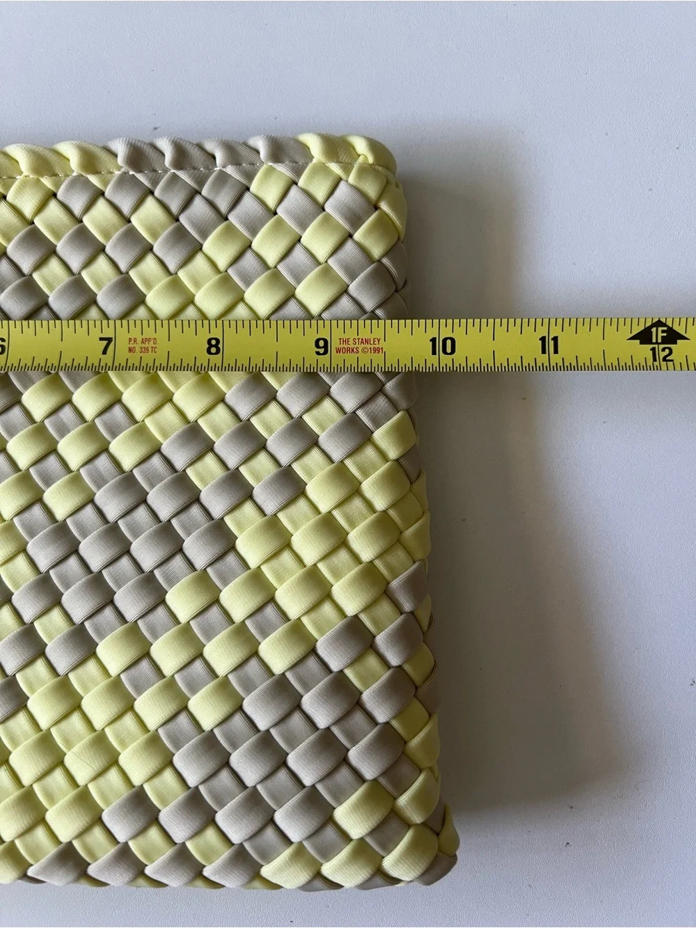 Naghedi Clutch Lime Green and Gray